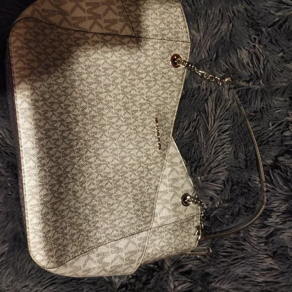 Large silver Michael kors purse